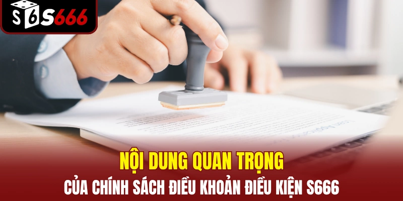 Nội dung quan trọng của chính sách điều khoản điều kiện S666